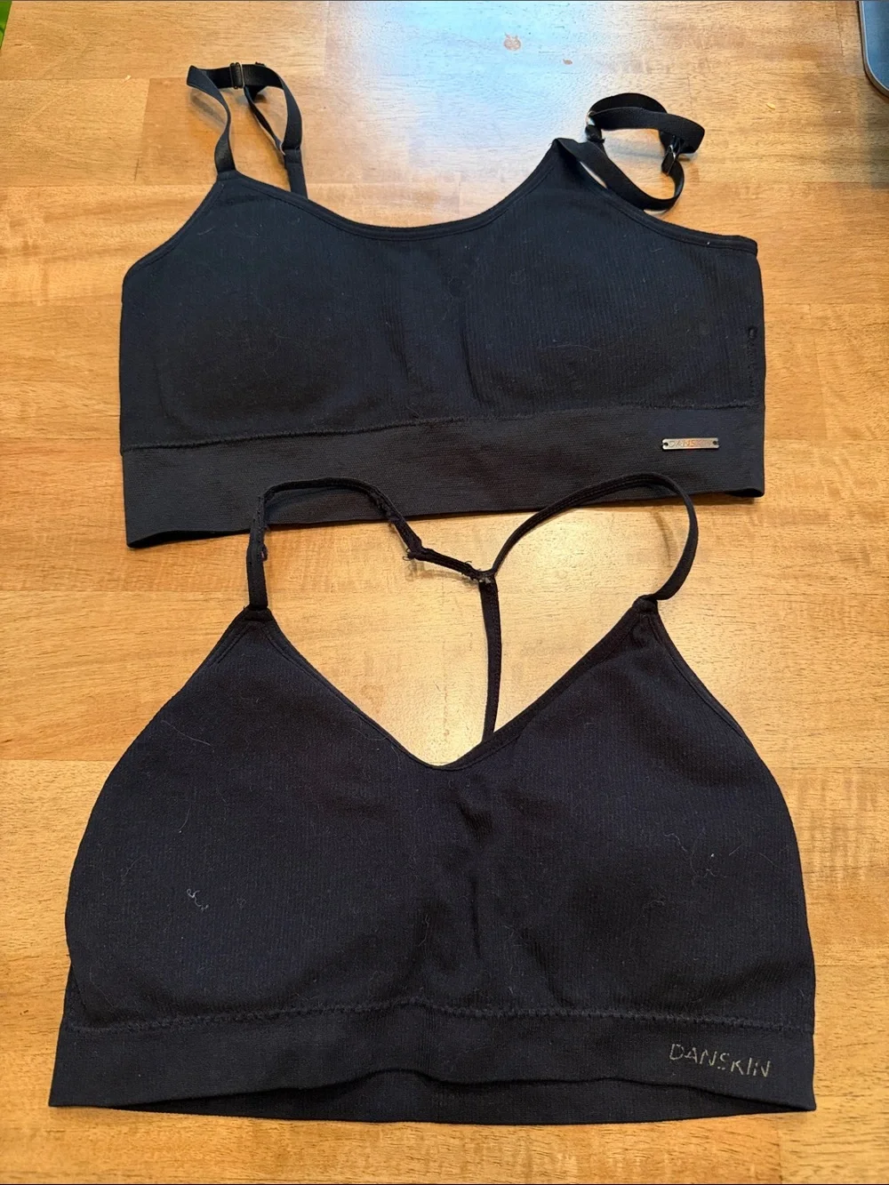 Pre-Owned Danskin Black Dual-Style Seamless Sports Bras - Set of 2 Size S/M